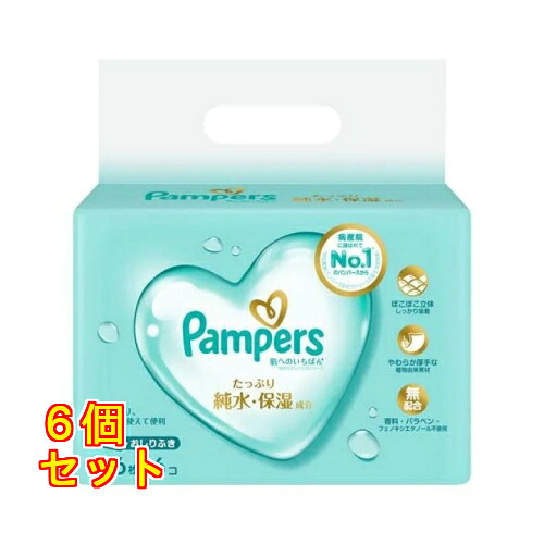 食パン金入れ肌へのいちばんおしりふき ５６枚×６×6個