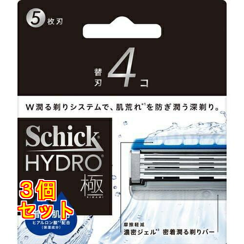 今めかしい ハイドロ極 決まりきった肌 替刃 4個入×3個