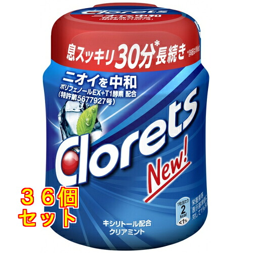 クロレッツＸＰ　クリアミント　ボトル１４０ｇ&times;36個｜クスリのアオキ2号店店