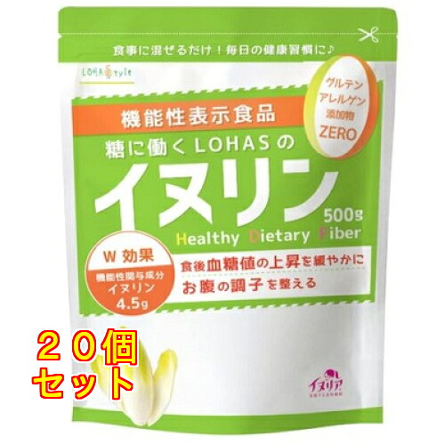 糖に働くロハスのイヌリン 500g&times;20個｜クスリのアオキ2号店店