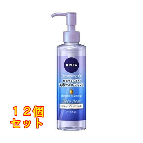 ニベア クレンジングオイル ディープクリア 本体 195ml×12個