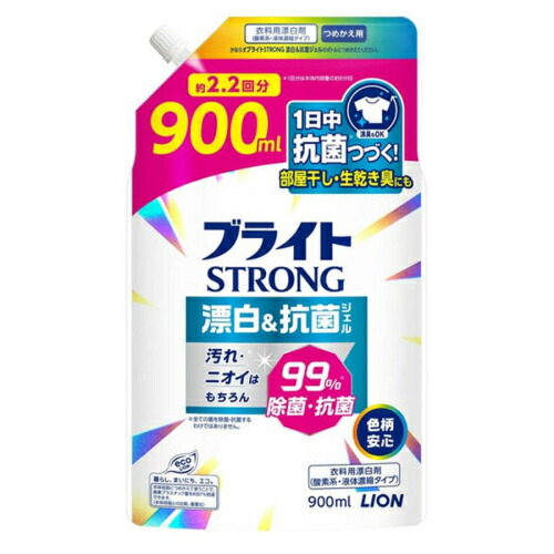 ブライトSTRONG（ストロング） 漂白＆抗菌ジェル つめかえ用 900mL×12個