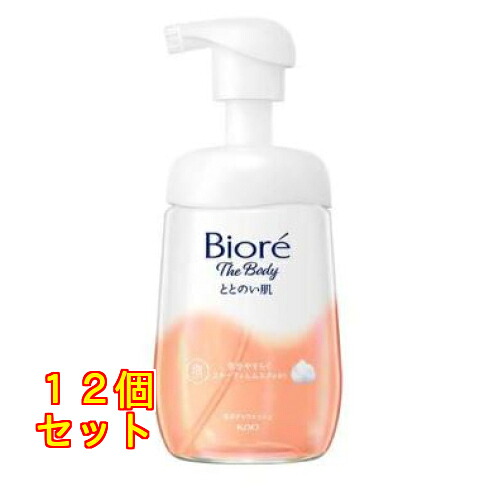 花王 ビオレ ザ ボディ ととのい肌 泡タイプ フルーティ＆ムスクの香り 本体 ポンプ 480mL&times;12個｜クスリのアオキ店