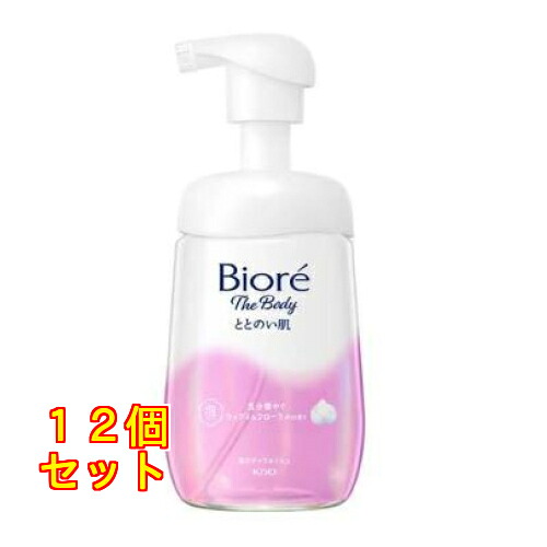 花王 ビオレ ザ ボディ ととのい肌 泡タイプ ウッディ＆フローラルの香り 本体 ポンプ 480mL&times;12個｜クスリのアオキ店