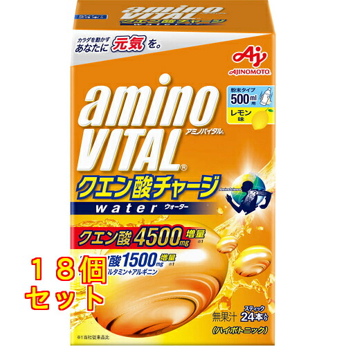 アミノバイタル クエン酸チャージウォーター 箱 24本入&times;18個｜クスリのアオキ店