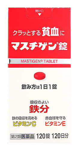 【第2類医薬品】日本臓器製薬 マスチゲン錠 (120錠) 貧血用薬