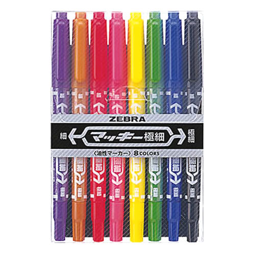 楽天市場】マッキー極細8色セット MCF-8C 細-極細（細1.0〜1.3mm、極細
