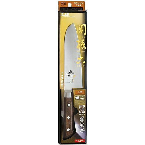 貝印 関孫六 木蓮 三徳 165mm AE5156 (1本) 包丁 調理器具　【送料無料】　【smtb-s】
