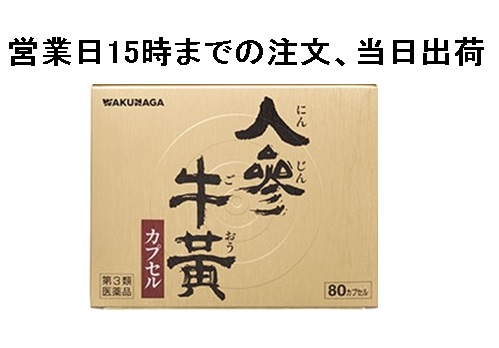 使用期限2028年8月品【第3類医薬品】人参牛黄カプセル 80カプセル （にんじんごおう）