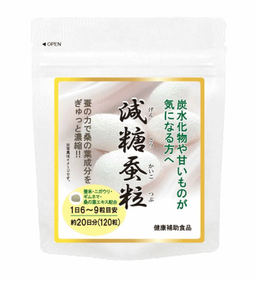 【1個あたり近所4104円】含水炭素や手ぬるい其の儀が気になる方に！共栄 減糖蚕粒（げんとうかいこつぶ） 120粒×12個書き割り