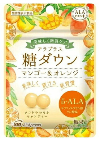 【送料無料】まとめ買いでお得！50個セット！SBIアラプロモ アラプラス 糖ダウン ソフトキャンディー マンゴー&オレンジ 16.5g