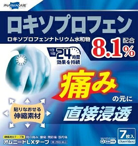 【第2類医薬品】ロキソプロフェンナトリウム水和物8.1％配合！テイコクファルマケア オムニードLXテープ 7枚×24個セット