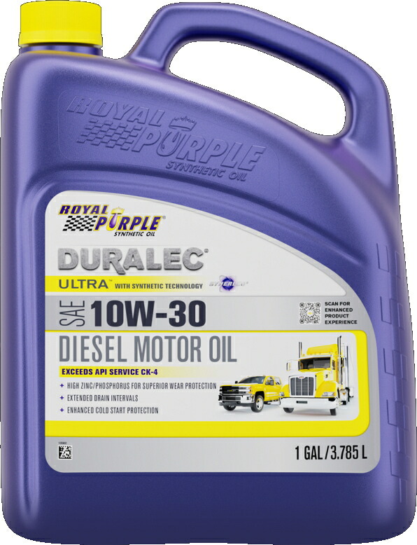 正規輸入品 ロイヤルパープル デュラレック ウルトラ 10W-30 ROYAL PURPLE DURALEC ULTRA ディーゼルオイル シナーレック配合 1-Gal.（3.785L）