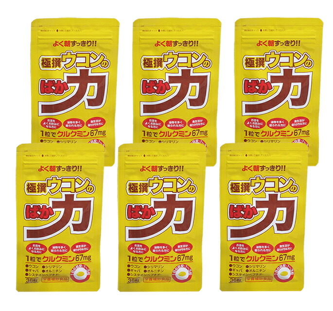 極撰ウコンのばか力(36粒入り) 6個