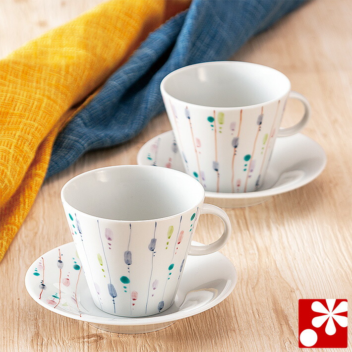 21年最新入荷 素敵なご夫婦への贈り物 九谷焼 ペア コーヒーカップ ソーサー セット 彩り十草 陶器 和風 誕生日 銀婚式 結婚記念日 両親 妻 夫 ギフト お祝い プレゼント 新築祝い 贈り物 食器 友人 九谷焼専門店 和座 ランキング上位のプレゼント