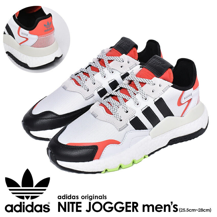 送料無料 楽天市場 50周年 記念セール開催 アディダス オリジナルス スニーカー メンズ ナイトジョガー ブラック 黒 ホワイト 白 靴 シューズ 通勤 通学 ローカット おしゃれ レトロランニング Adidas Originals Nite Jogger Eh1293 くつコレ 楽天