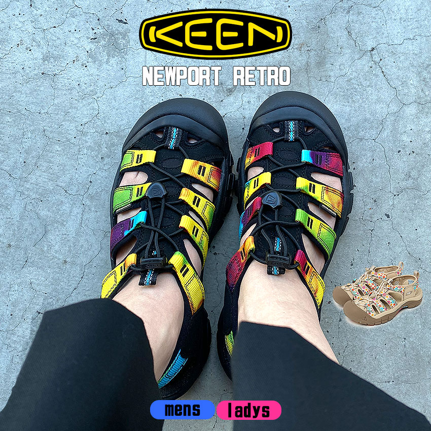 KEEN ニューポート アウトドアサンダル ブラック/マルチカラー KEEN キーン サンダル ニューポート エイチツー W NEWPORT H2