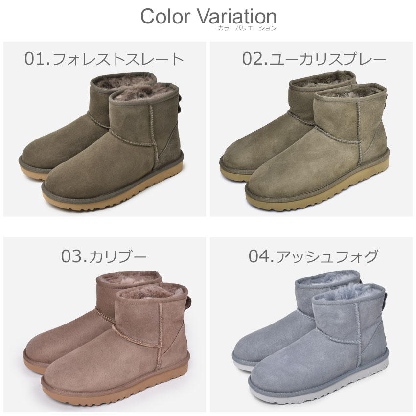 UGG アグ ムートンブーツ クラシックミニ ブーツ レディース 靴 シューズ ブラック ブラウン レッド グレー 黒 赤 茶 ショート ムートン  ボア レザー 本革 履きやすい 歩きやすい 通勤 毎日使い 普段使い デイリーユース タウンユース 1016222 W CLASSIC MINI 2