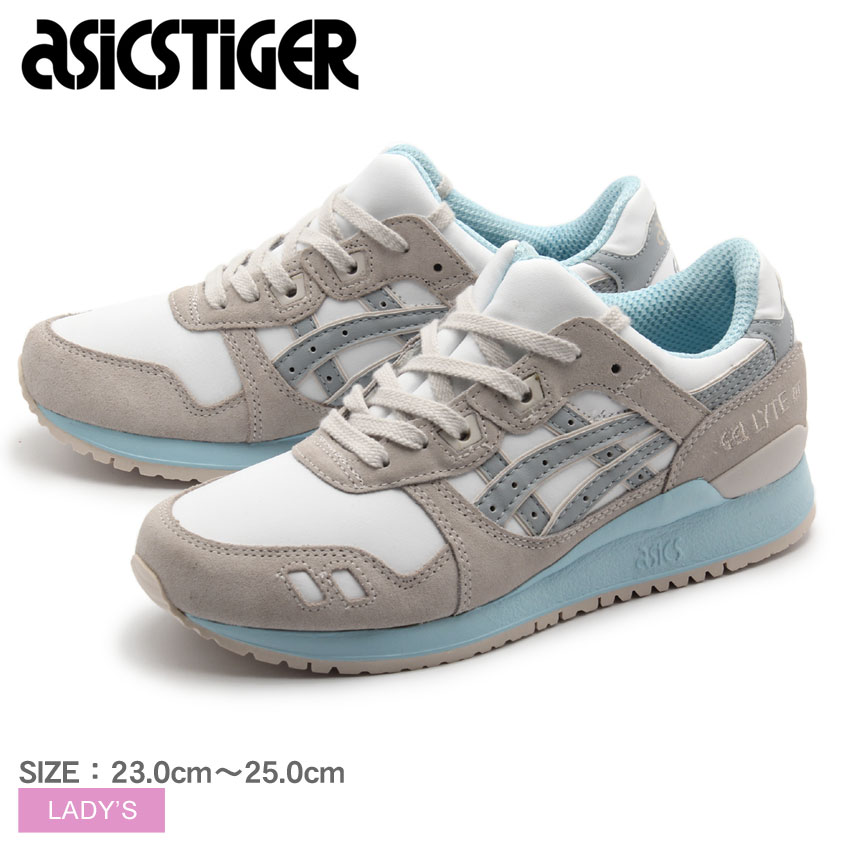 おすすめ Asics アシックスタイガー 数量限定cp 年末年始sale開催 Tiger 女性 レディース 靴 シューズ 運動 マラソン トレーニング スポーツ ローカット スニーカー 0113 H6u9l ホワイト ライトグレー Iii Gel Lyte 3 ゲルライト ランニングシューズ