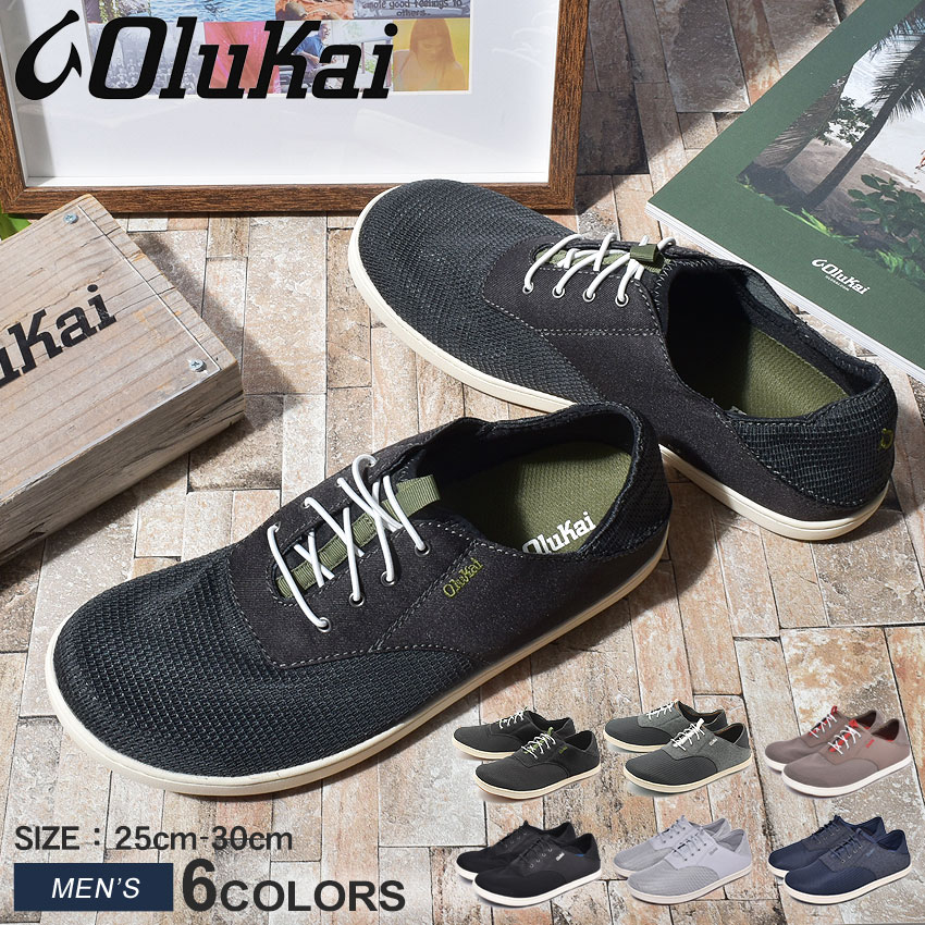 オルカイ Olukai ノヘア モク スリッポン スニーカー メンズ ブラック グレー 黒 ローカット シューズ 靴 Nohea Moku 102 4040 6c6c プレゼント Olu15 Kuechen Ly