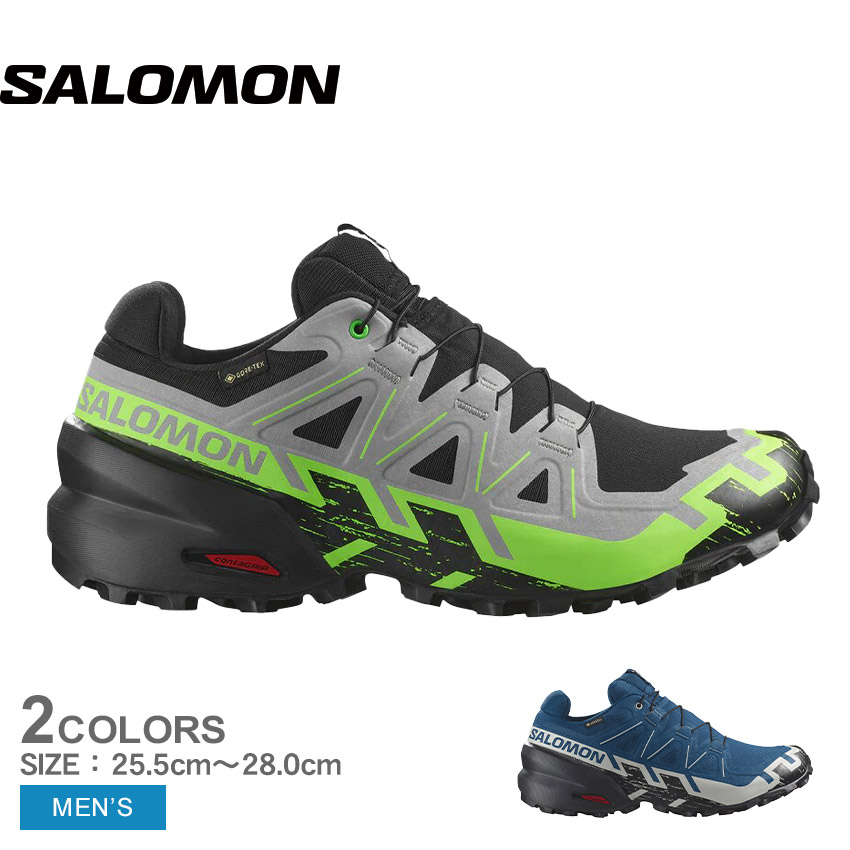 【楽天市場】サロモン トレイルランニングシューズ メンズ SPEEDCROSS 6 GORE-TEX ブルー 青 ブラック 黒 靴 シューズ