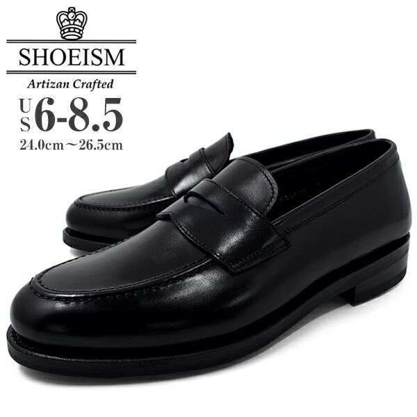 SHOEISM 02121WD BLACK 革靴 メンズ ローファー ビジネスシューズ カジュアル ビジカジ トラッド グッドイヤー 本革 おしゃれ 靴 くつ ブランド シューイズム 男性用 紳士靴 父の日