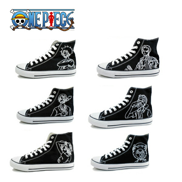 スニーカー ONE PIECE「ワンピース×コラボ」スニーカー ルフィ ゾロ サンジ ウソップ ナミ チョッパー ワンピース メンズ レディース スニーカ　ワンピース アニメ キャラクター おしゃれ 可愛い かわいい 靴 シューズ画像
