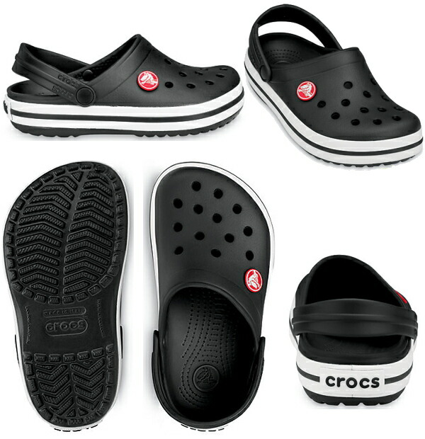 boys black crocs