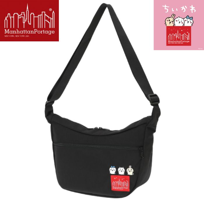 マンハッタンポーテージ ちいかわ MP2409CKW26 DUET SHOULDER BAG 500D CORDURA CKW26 うしろ側 鞄 BAG 文字記号 メンズ レディース 通い 通学 お出掛け 鞄 ショルダーバッグ 黒 黒いこと
