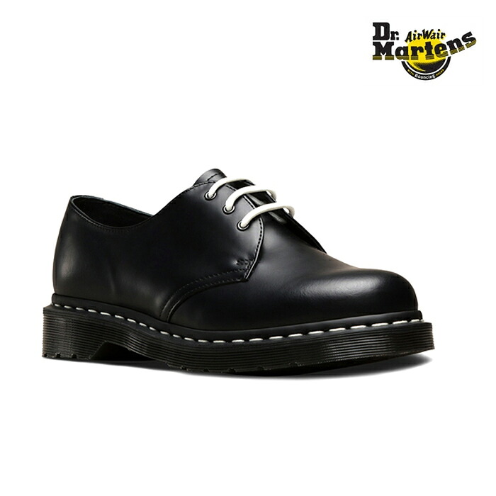 ドクターマーチン Dr.Martens レディース メンズ ホワイトステッチ 3ホールシューズ White Stitch 3 Eye Shoee 24757001 厚底 シューズ|靴のリード