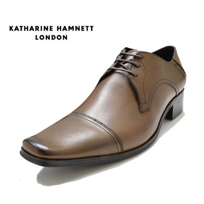 キャサリンハムネット靴 メンズ 商行為シューズ 革靴 成人男性靴 本革 ブランド名 KATHARINE HAMNETT 3993 うす暗い赤銅色 引っ切り無い手当て なめし革シューズ