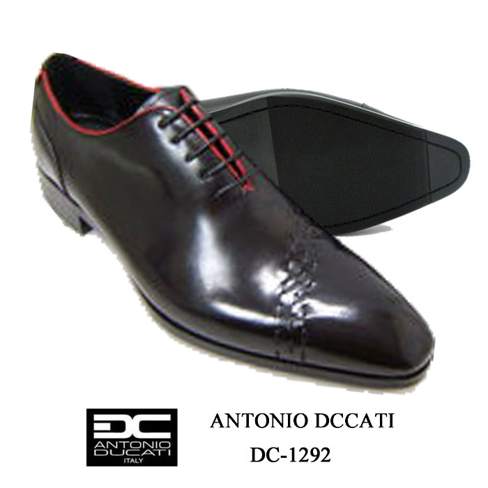 アントニオデュカティ ANTONIO DUCATI 1292 ブラック ホールカット 本革 ドレスシューズ DC1292 靴 ブランド パーティー 父の日 プレゼント ギフト画像