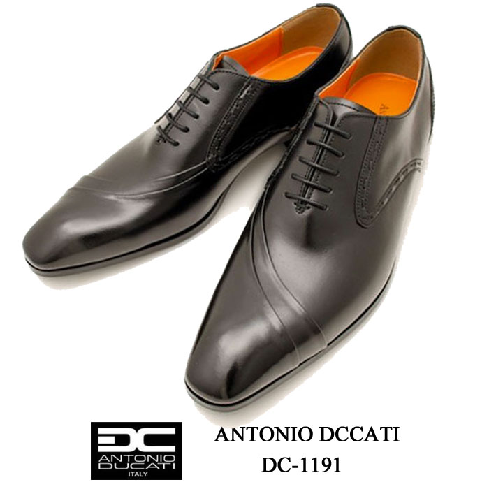 アントニオデュカティ ANTONIO DUCATI 1191 ブラック ホールカット 本革 ドレスシューズ DC1191 靴 ブランド パーティー 父の日 プレゼント ギフト画像