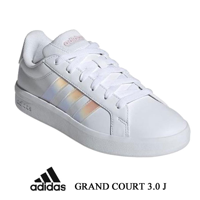 アディダス レディース スニーカー グランドコート ベース 3.0 J ホワイト adidas GRANDCOURT 3.0 J スニーカー レディース ローカット コートシューズ JQ1978 靴