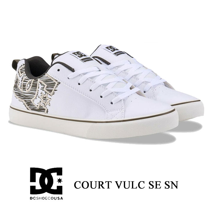 DCシューズ メンズ コートバルク SE SN ホワイト DC COURT VULC SE SN DM254306WOV ローカット ダンス ボーダー スニーカー 靴 ギフト プレゼント