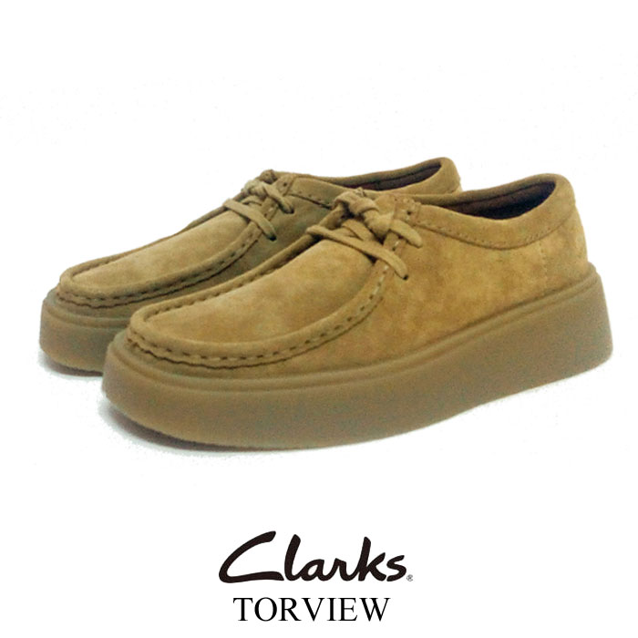 クラークス CLARKS TORVIEW トービュー ウィメンズ まっ黒い沙子 スエードクロス 26184946 レディース ワラビー 靴 雨合羽 本革 スエードクロス お生まれ落ちる日 クリスマス 差し上げ物 差し上げ物 ブランド名