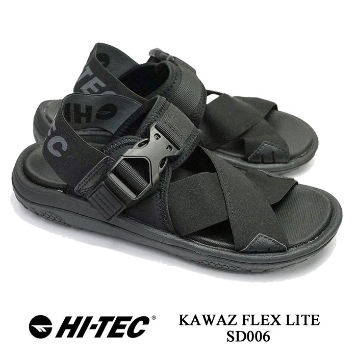 【楽天市場】HITEC KAWAZ FLEX LITEP HT SD006 ブラック ハイテック メンズ スポーツサンダル カワズ