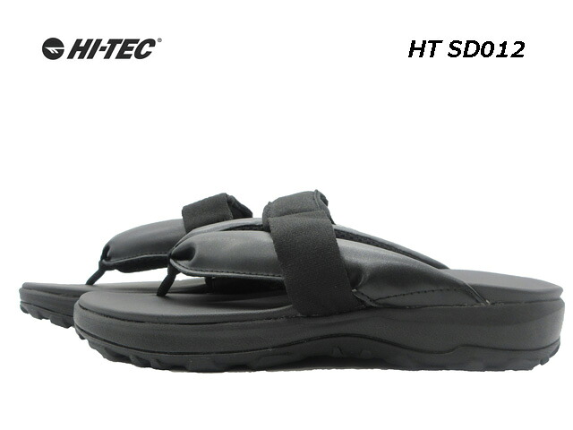 ご機嫌テック HI-TEC メンズ レディース ユニ一発やる 雪駄 サンダル ハタゴ 黒いこと 黒【HI-TEC HT SD012 HATAGO)】