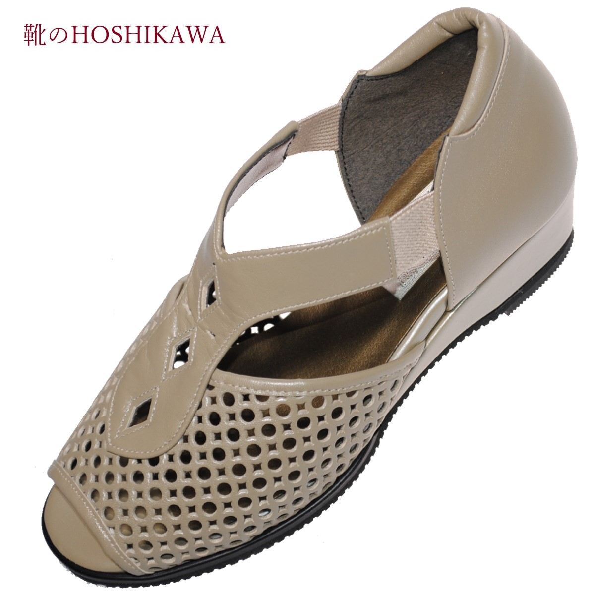 『LOIR et CHER 1820』 21.5cm～25.5cm EEEE ロアールエシェール レディース ベージュ コンフォート 前開き 国産 本革 春夏