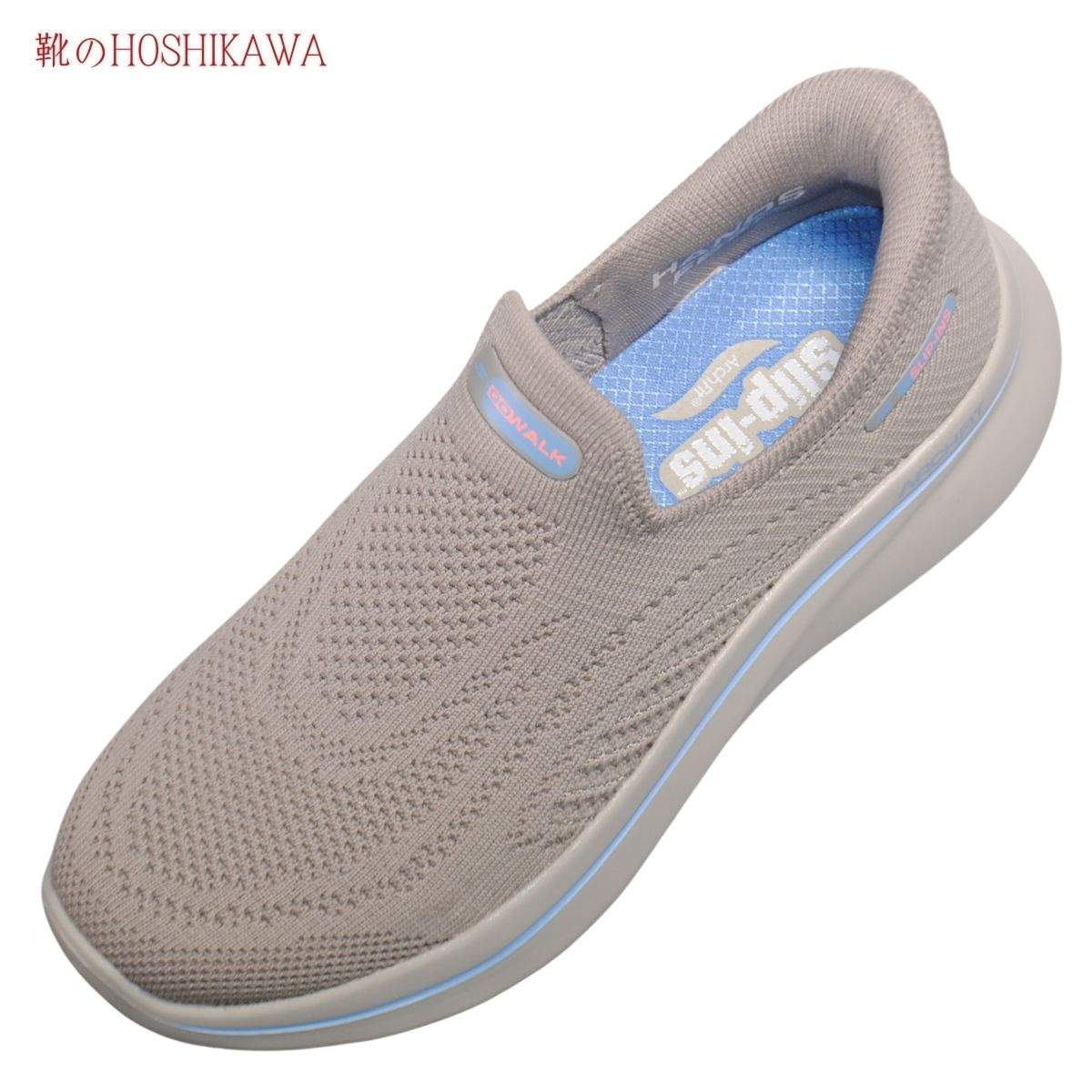 『SKECHERS SPORTL 125843』 22.5cm～26cm レディース スケッチャーズ スニーカー GO WALK ARCH FIT スリッポン ストレッチ トープ 合皮 軽量