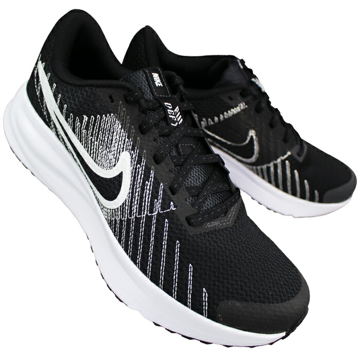 【エントリーでポイント5倍⇒4/10(金)1:59迄】 ナイキ nike スニーカー HM9594 004 ラン DEFY ブラック/ホワイト 24.5cm～29cm メンズ ランニングシューズ スニーカー 靴 紐靴 運動靴 W NIKE RUN DEFY ナイキHM9594