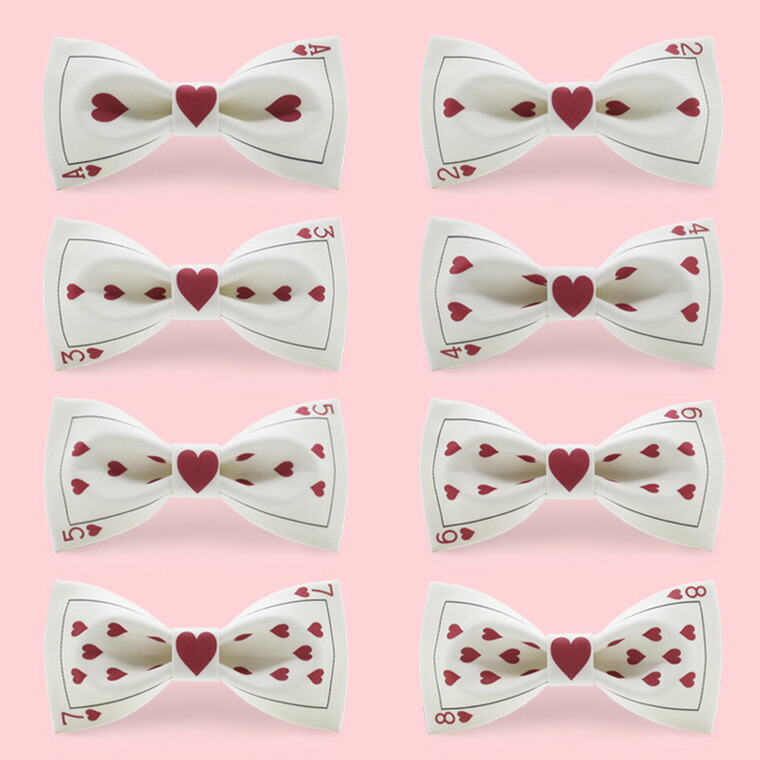 市場 蝶ネクタイ トランプ 普通サイズ カード トランプ柄 ハート ボウタイ