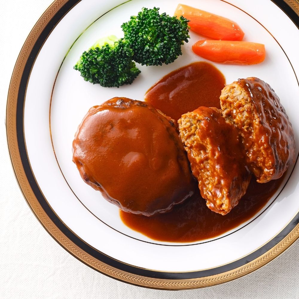 冷凍 デミグラス ハンバーグ 150g x 5-10個【個包装】クワムラハム｜湯煎 送料無料 セット価格 晩ごはん おかず お弁当 業務用 赤ワイン｜クワムラハム
