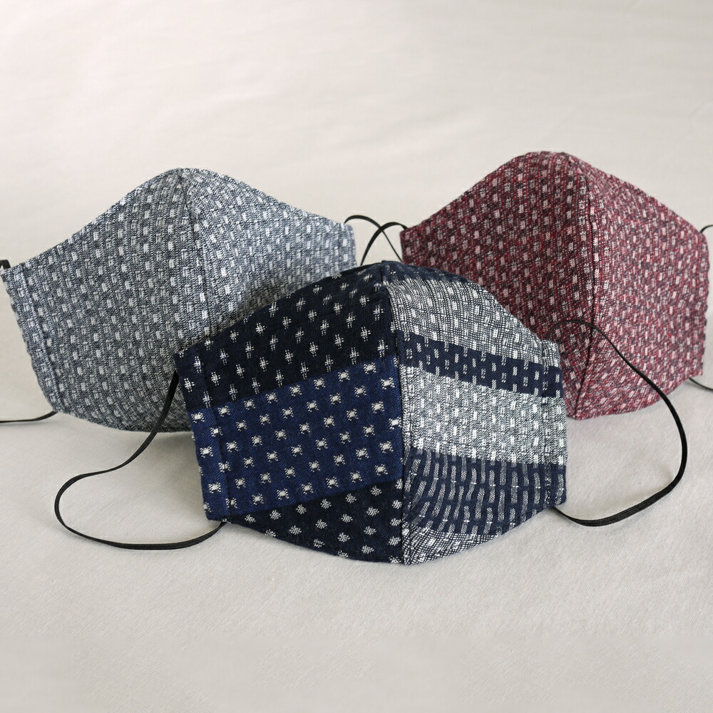 楽天市場 日本製 久留米織 マスク 生地4層構造 綿100 ゴム除く 洗濯可 ゆうパケット送料無料 フリーサイズ Lサイズ 綿の郷