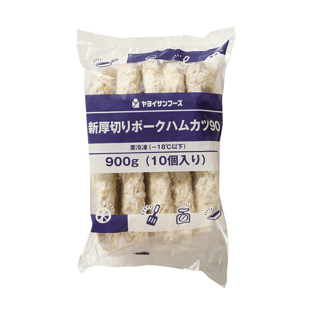 新厚切りポークハムカツ90 90g×10枚入 冷凍 業務用 食品 揚げ サクサク衣 厚切りハム 油調理 お弁当 おつまみ 豚肉 ポイント消化  64％以上節約