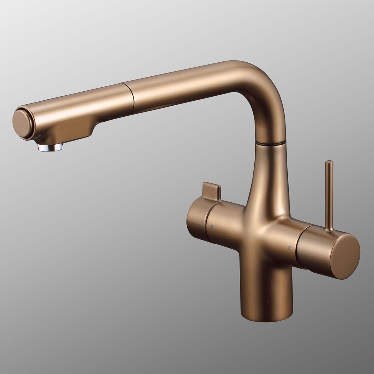 【ＫＶＫ公式】【ＫＭ６１２１ＳＣＥＣＢＲ】ビルトイン浄水器用シングルシャワー付混合栓（ｅレバー）ノーブルアンバー｜ＫＶＫ　ＡＱＵＡ　ＳＨＯＰ