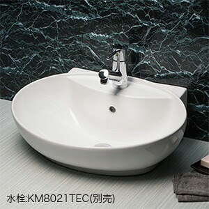 【ＫＶＫ公式】【ＫＶ８８０ＫＶＣＴＲ】 洗面器（ポップアップ用穴付）