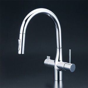 【ＫＶＫ堅苦しさ】【ＫＭ６０８１ＳＣＶ１１ＥＣ】ビルトはたご屋浄水腕っこきシングルシャワー付雑ぜ合わせる栓