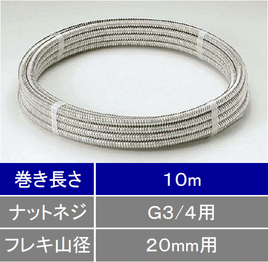 【ＫＶＫ堅苦しさ】【Z734-10】巻軟らかい管20(G3/4)用10m
