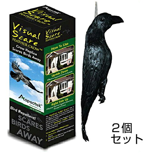 楽天市場 New防鳥クローン カラス 2個セット 鳩 ハト 鳥よけ 対策 あっと解消 楽天市場店